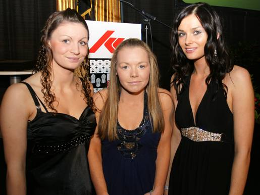 Anna and Michelle Farrell and Sinead Brennan, the 3 victorious All Ireland winning camogie captains